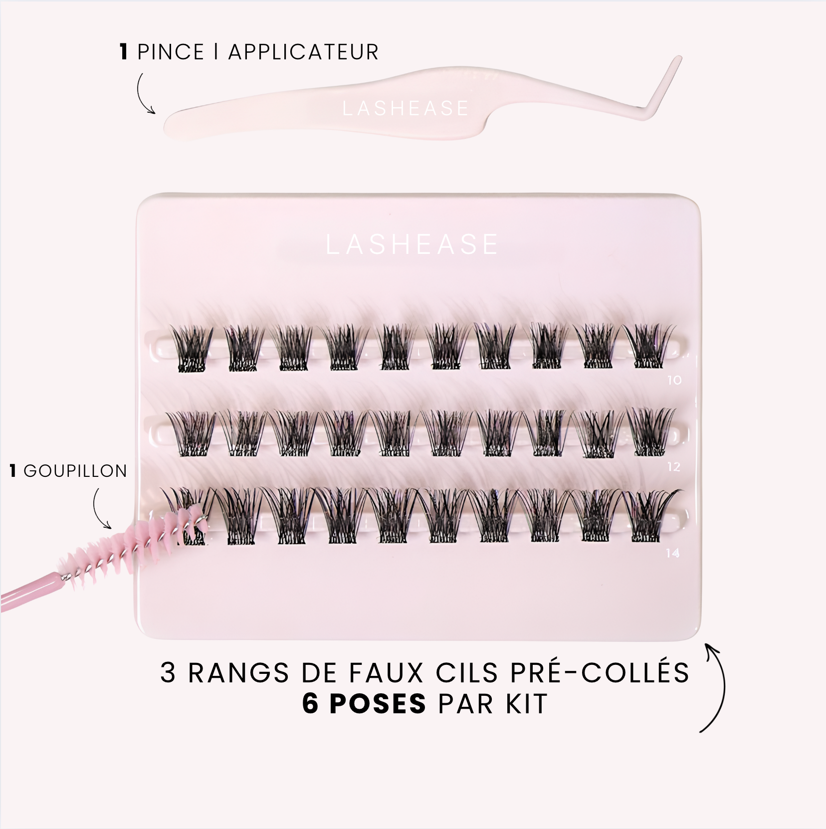 Kit de Faux Cils Pré-Collés l 1 Step-Press