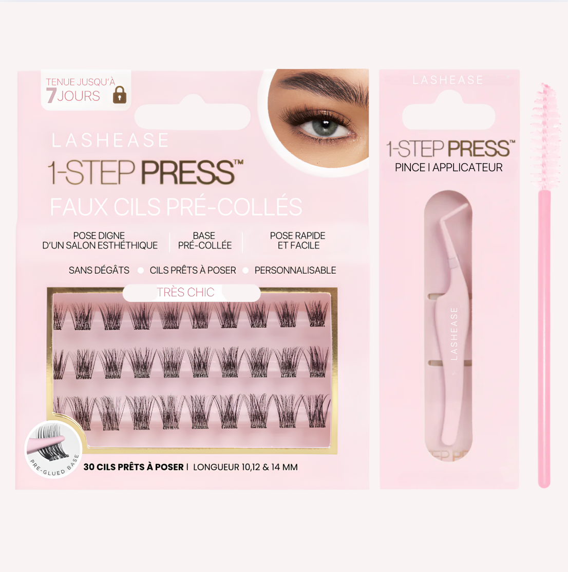 Kit de Faux Cils Pré-Collés l 1 Step-Press
